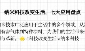 纳米技术：21世纪颠覆性科技，探寻50个改变世界的应用实例